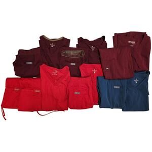 6 Sets Med Couture Grey's Anatomy Cherokee Nurse Srubs Red Blue Wine Med 13PCS